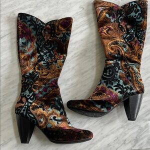 BORN CROWN Paisley Velvet Women's Boots